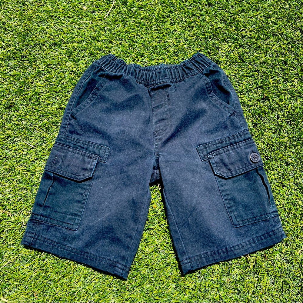 Boys Black Elastic Waist Cargo Shorts Beverly Hills Polo Club